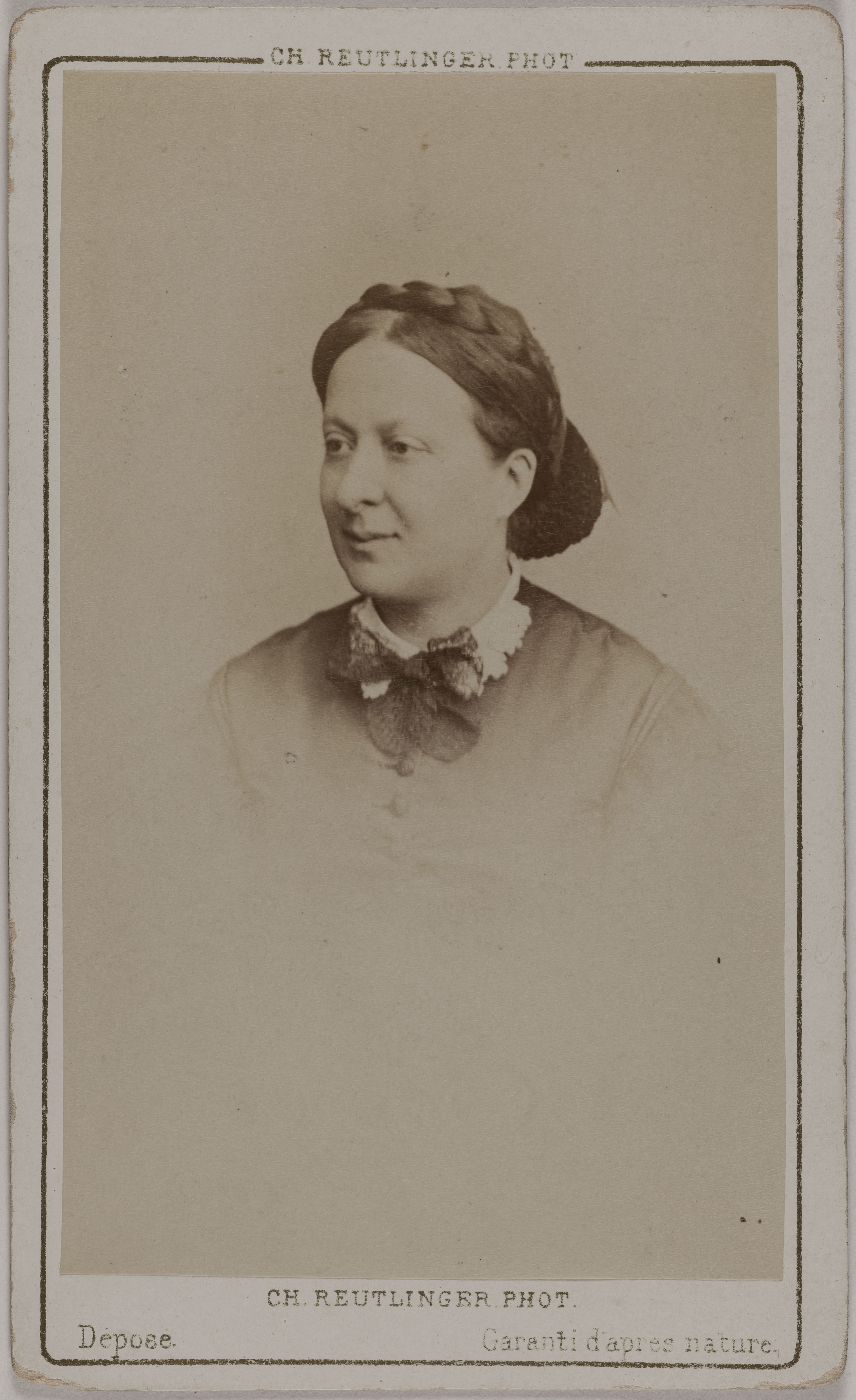 Charles Reutlinger, Portrait d'Arnould-Plessy (Jeanne Plessy d'Arnould, dite) (1819-1897), (actrice)