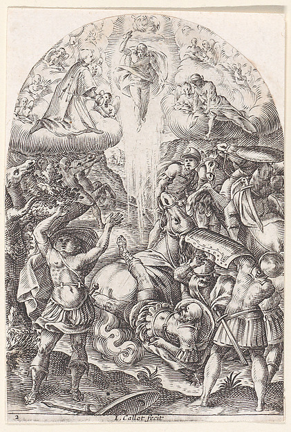 Jacques Callot, The Conversion of St. Paul, plate 2 from "Les Tableaux de Rome, Les Eglises Jubilaires" (The Paintings of Rome, The Churches Jubilee)
