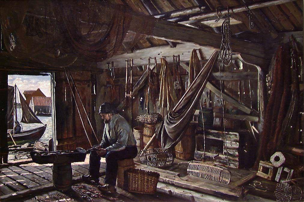 Gustav Wentzel, In the Boat House