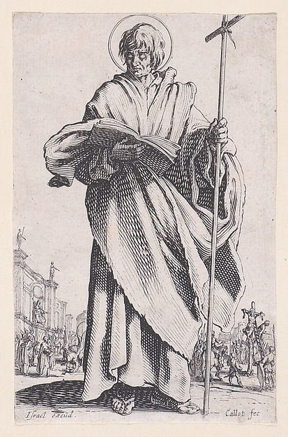 Jacques Callot, St. Philip, from "Les Grands Apôtres Debout, Représentant Le Sauveur, La Bienheureuse Marie et Les Saints Apôtres" (The Large Standing Apostles, Representing The Savior, The Blessed Mary and The Apostles)