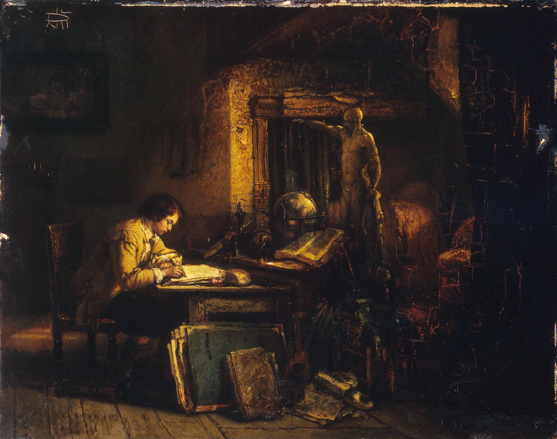 Jan August Hendrik Leys, Artist in his Studio