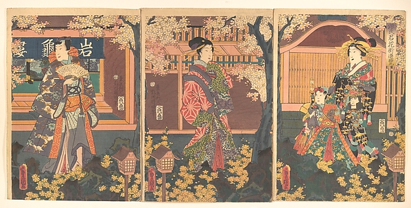 Utagawa Kunisada, Prince Genji Visits the Gankirō Tea House