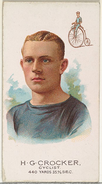 Allen & Ginter, H.G. Crocker, Cyclist, from World's Champions, Series 2 (N29) for Allen & Ginter Cigarettes