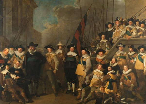 Jacob Adriaensz Backer, Officers and other Civic Guardsmen of the V District in Amsterdam under the command of Captain Cornelis de Graeff and Lieutenant Hendrick Lauwrensz