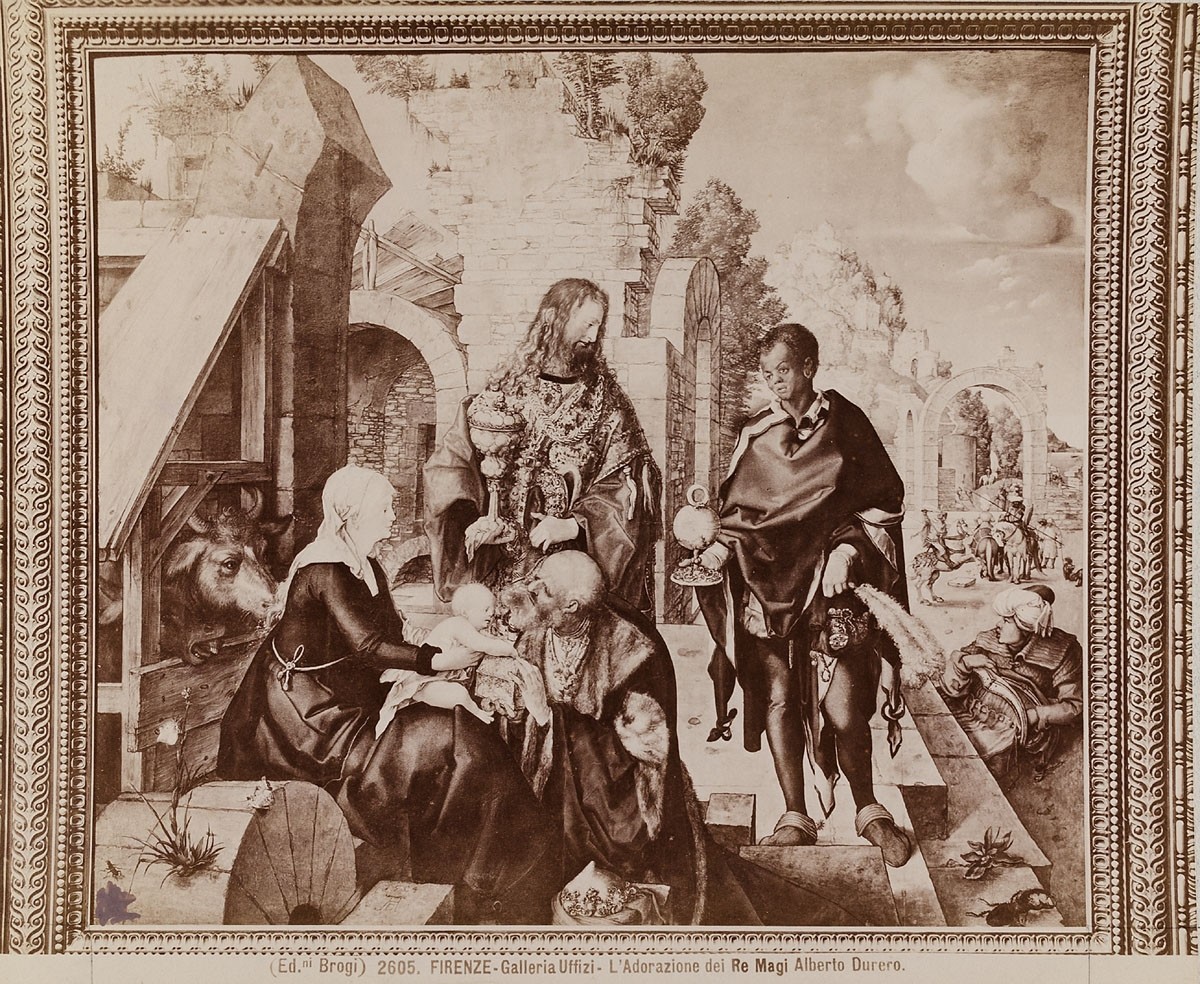 Giacomo Brogi, Firenze - Galleria Uffizi: L'Adorazione dei Re Magi, Alberto Durero