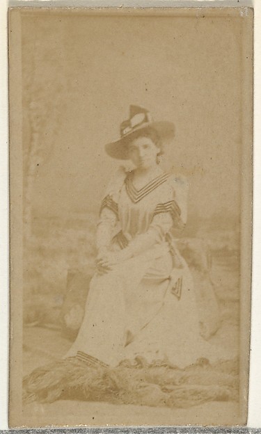 W. Duke, Sons & Co., [Seated actress], from the Actors and Actresses series (N145-8) issued by Duke Sons & Co. to promote Duke Cigarettes