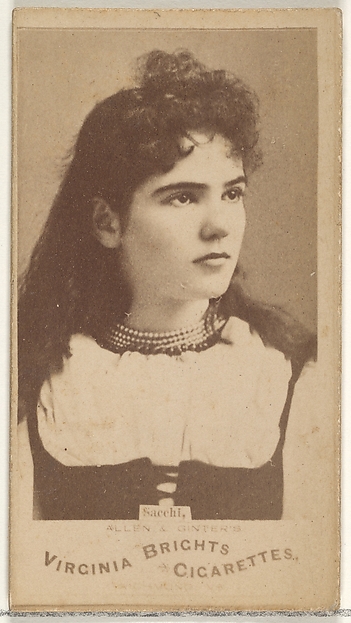 Allen & Ginter, Sacchi, from the Actors and Actresses series (N45, Type 1) for Virginia Brights Cigarettes