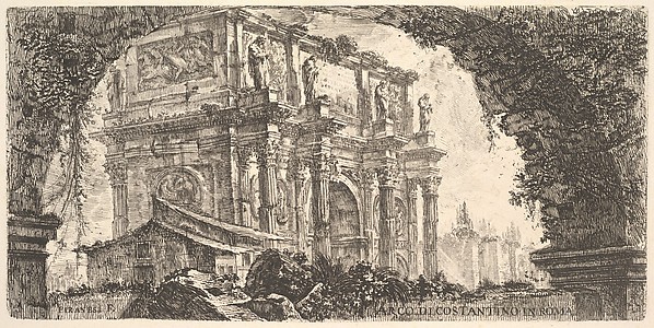 Giovanni Battista Piranesi, Plate 9: Arch of Constantine in Rome (Arco di Costantino in Roma), from "Antichità Romane de' Tempi della Repubblica, e de' primi Imperatori"