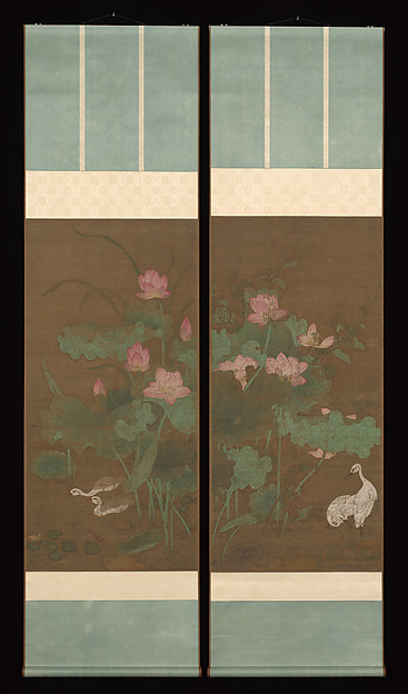 Unidentified artist, Lotus and waterbirds