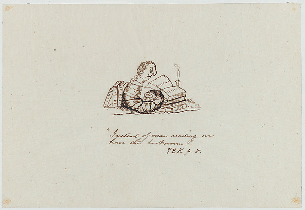 Christopher Pearse Cranch, Instead of Man Reading We Have the Bookworm