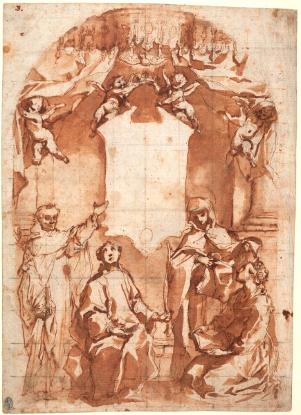 Francesco Vanni, Fire helgener foran et helligt billede