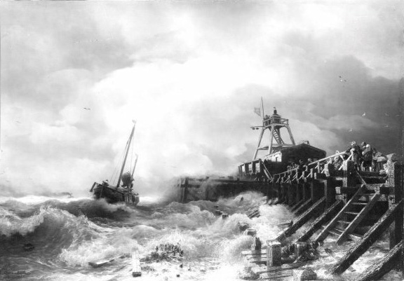 Andreas Achenbach, stormy sea