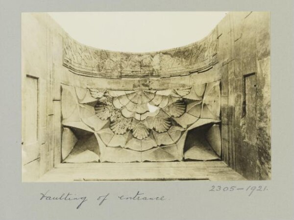 K.A.C. Creswell, Vaulting of entrance portal of Madrasa al-Zahiriyya, Aleppo