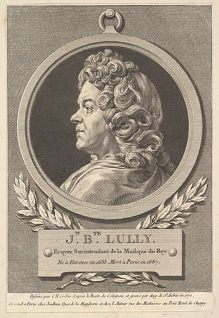Augustin de Saint-Aubin, Portrait of Jean-Baptiste Lully