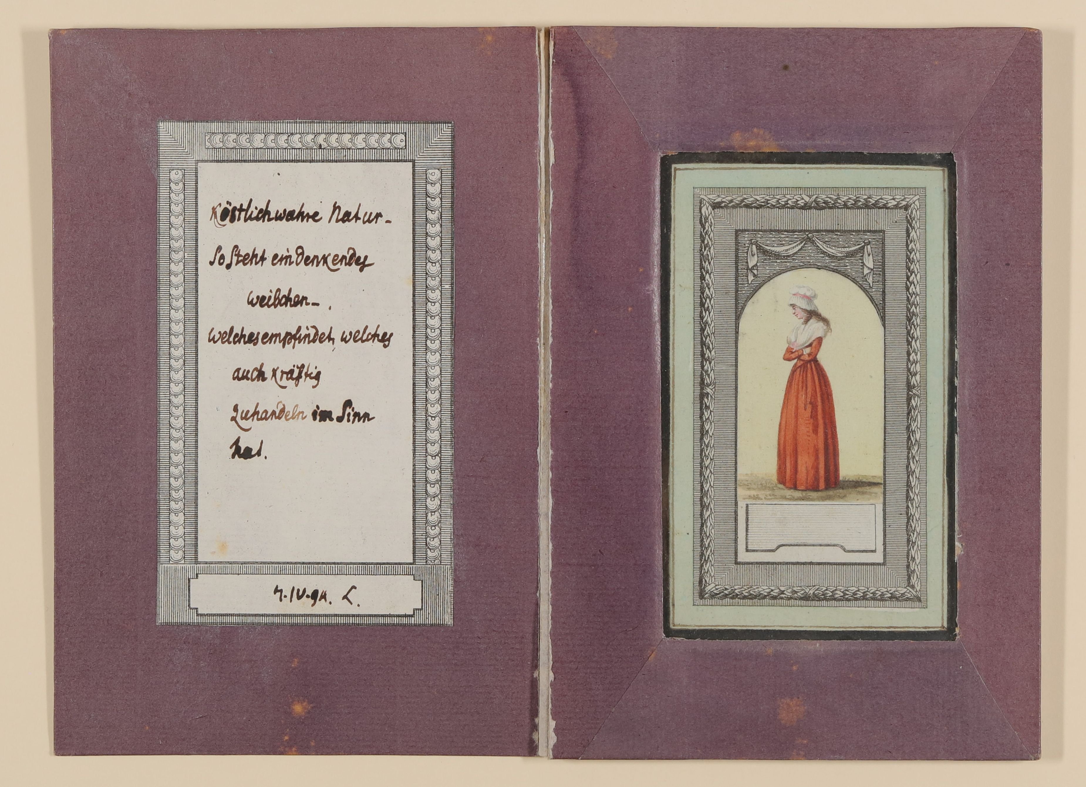Daniel Nikolaus Chodowiecki, Staunendes Frauenzimmer [Teil der Kassette "CHODOWIECKI, FRAUEN, Bd. 3"]
