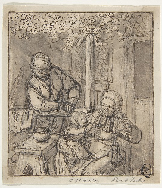 Adriaen van Ostade, Mother and Child with a Doll.