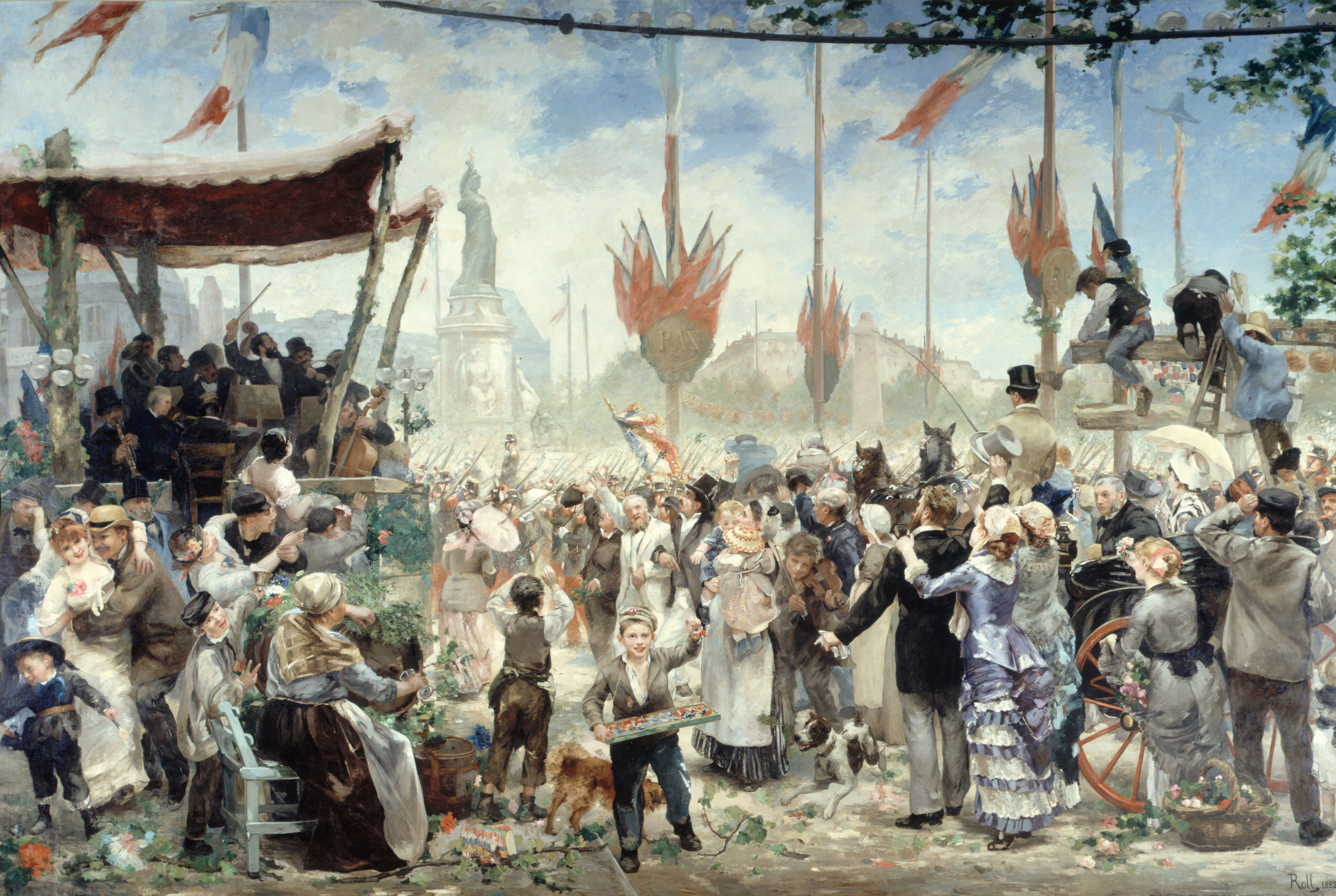 Alfred Philippe Roll, 14 Juillet 1880, inauguration du monument à la République