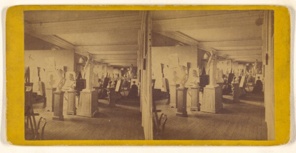 Unknown, [View of an aisle in Cooper Union School of Design for Women, N.Y.]
