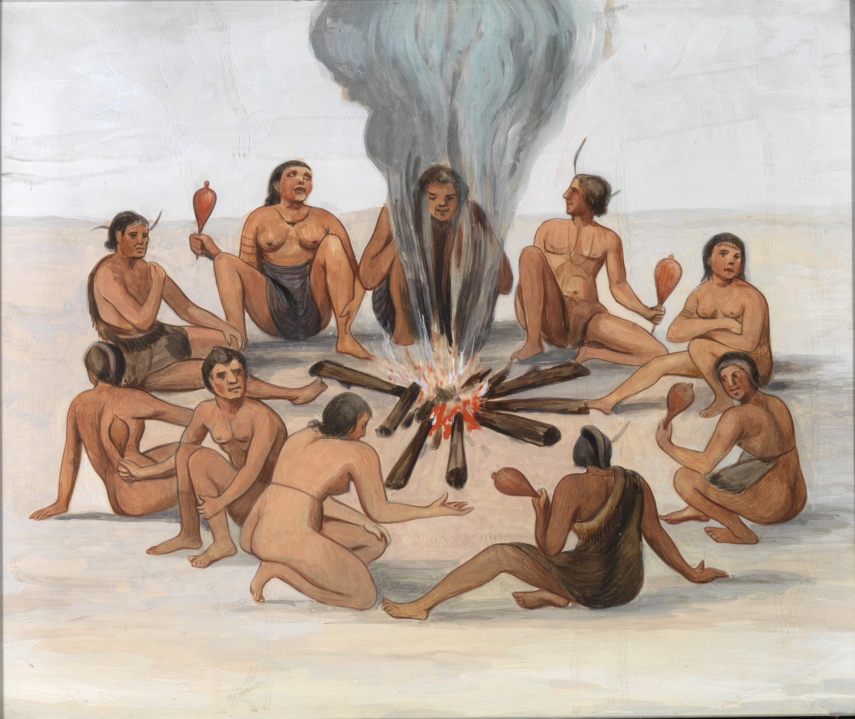 Spencer Nichols, Their Manner of Praying with Their Rattles about the Fire