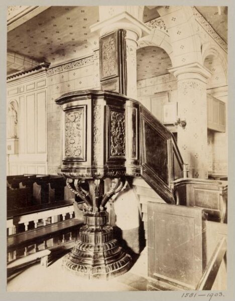 Atget, Jean-Eugène-Auguste, Interior view, Church of Nieul sur Mer, France