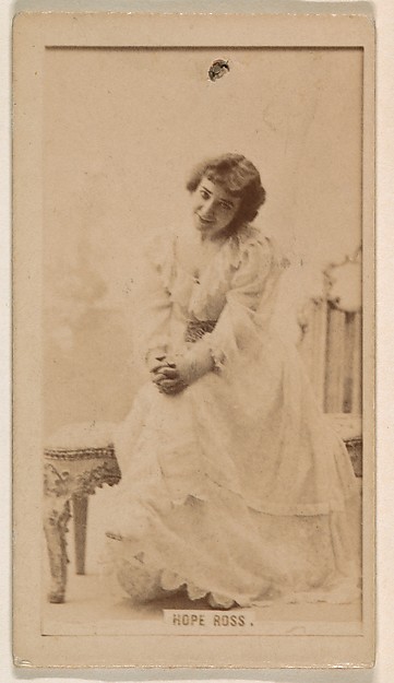 Kinney Brothers Tobacco Company, Hope Ross, from the Actresses series (N245) issued by Kinney Brothers to promote Sweet Caporal Cigarettes