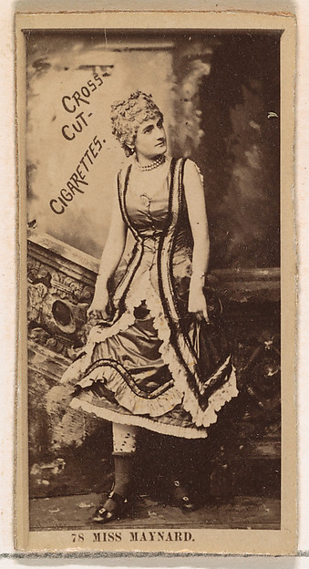 W. Duke, Sons & Co., Card Number 78, Miss Maynard, from the Actors and Actresses series (N145-2) issued by Duke Sons & Co. to promote Cross Cut Cigarettes