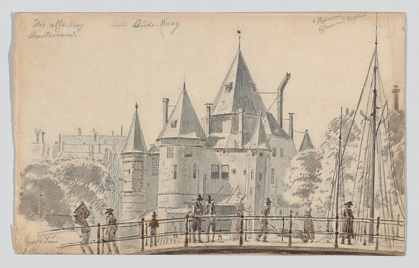 Martinus Rørbye, The Oude Waag in Amsterdam Seen from the North-East