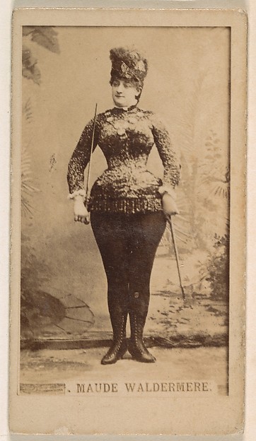 Kinney Brothers Tobacco Company, Maude Waldermere, from the Actresses series (N245) issued by Kinney Brothers to promote Sweet Caporal Cigarettes