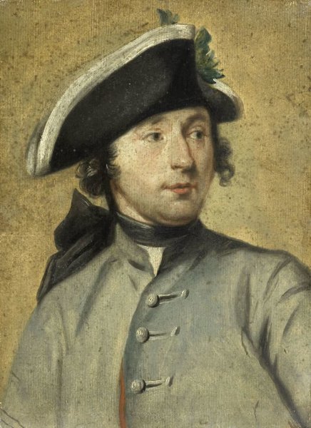 Cornelis Troost, Portrait of Ludolf Backhuysen II, Painter and Dragoon, Grandson of the Marine Painter Ludolf Backhuysen I