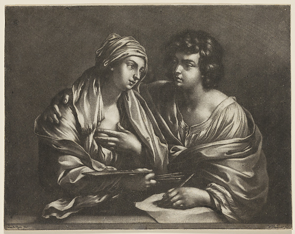 Wallerant Vaillant, Personification of Painting and Drawing (or a draughtsman and Pictura)