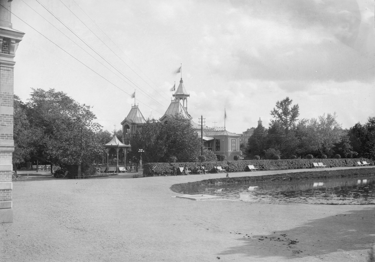 Henri Osti's Fotografiateliér, Restaurang Flustret vid Svandammen, Uppsala juli 1890