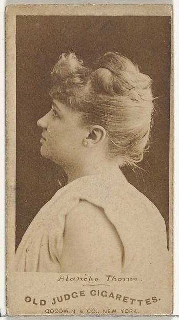 Goodwin & Company, Blanche Thorne, from the Actors and Actresses series (N171) for Old Judge Cigarettes