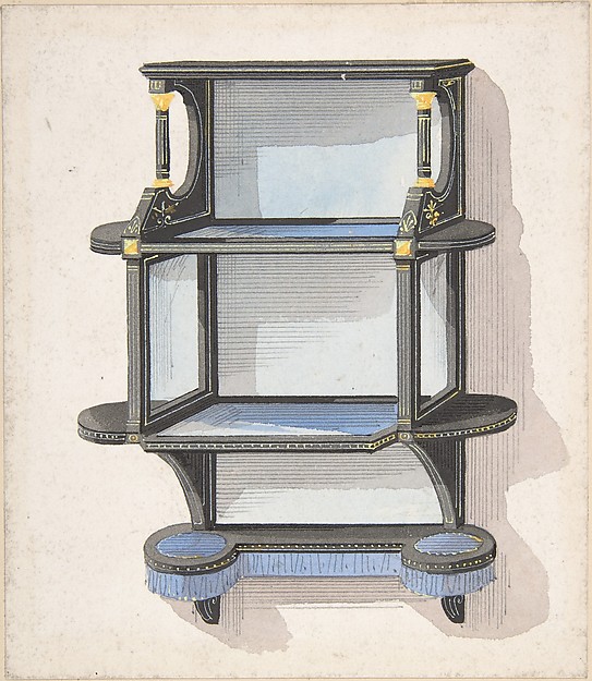Anonymous, British, 19th century, Design for Hanging Shelves