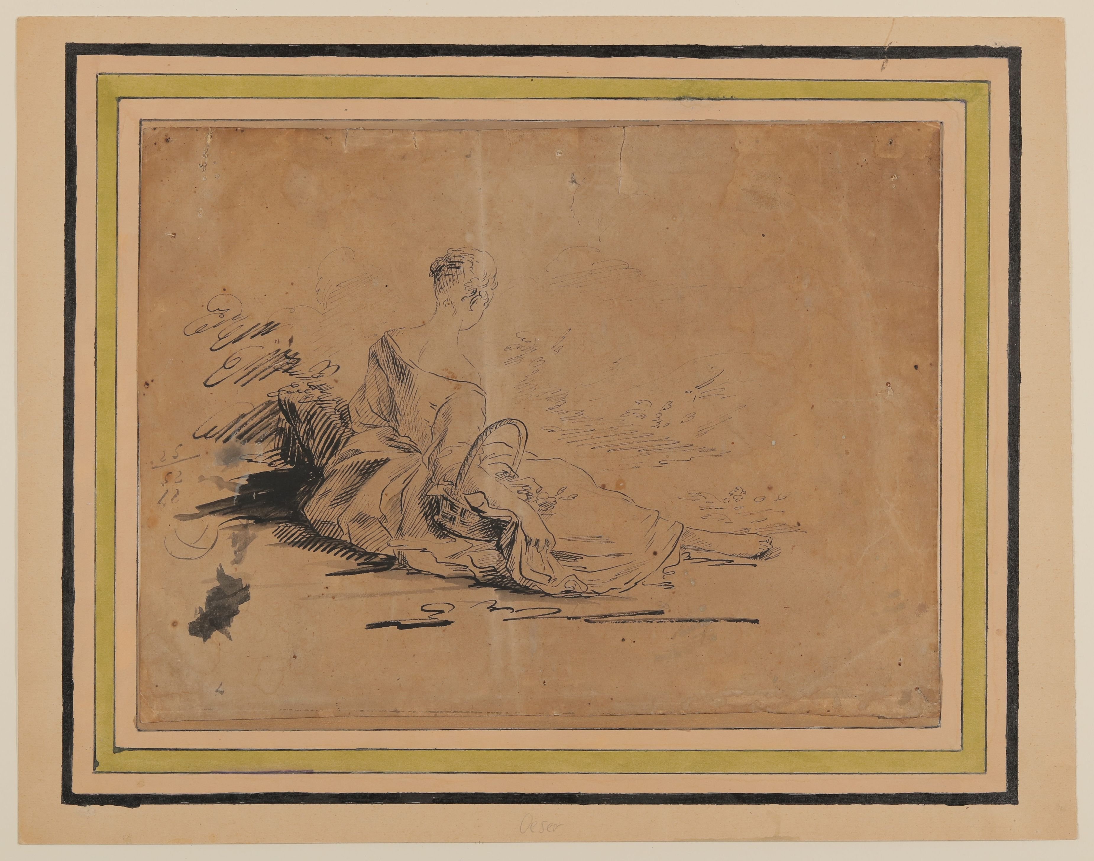 Gilles Demarteau, Sitzendes Mädchen [nach François Boucher]