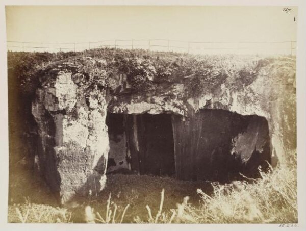 Parker, John Henry, Aqueducts - Latomiae or Stone Quarries, and Necropolis of Collatia, near the head of the Aqua Appia, at the edge of the cliff.