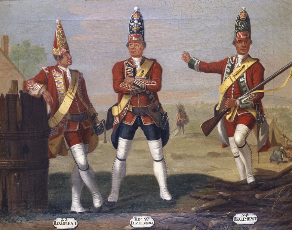 David Morier, Grenadiers, 22nd and 24th Regiments of Foot, and 23rd Royal Welch Fusiliers, 1751