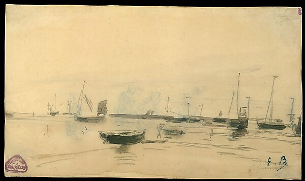Eugène Boudin, Marine Scene (recto)