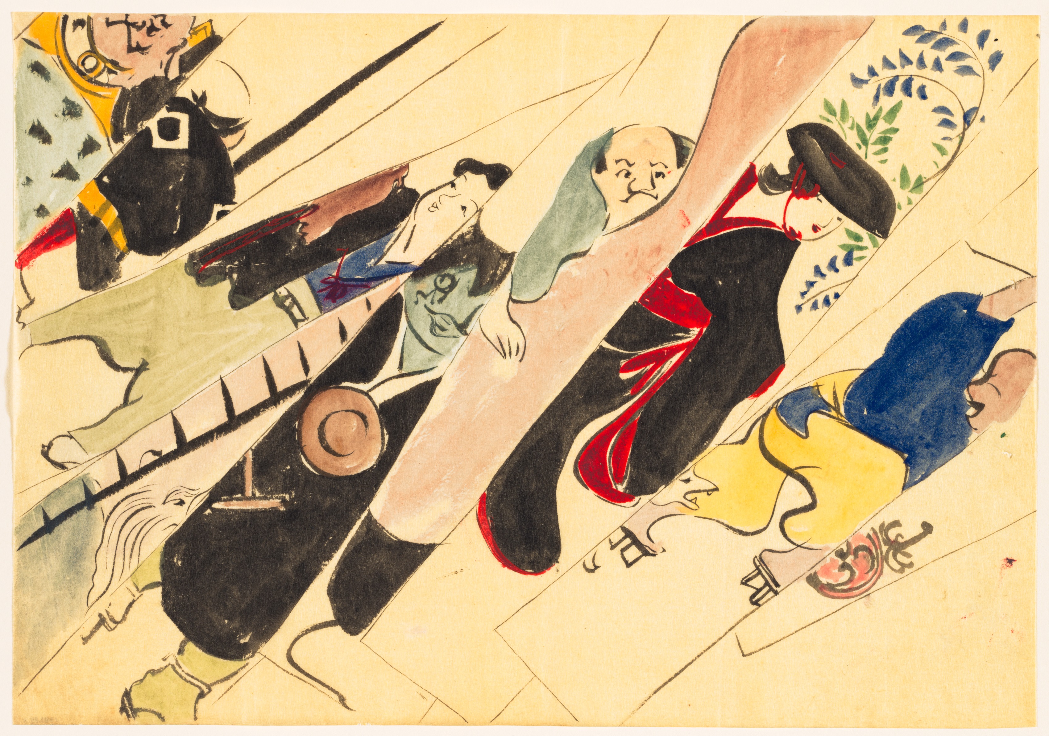 Kamisaka Sekka, Flowers of a Hundred Worlds (Momoyogusa): Otsu-e (Otsu-e)