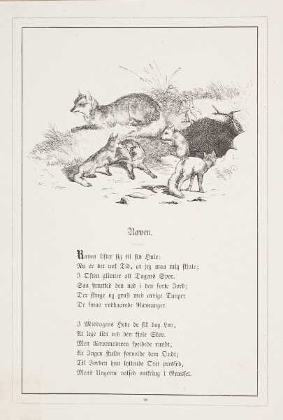 H.P. Hansen, Ræven. Illustration til H.V. Kaalund, "Fabler for Børn"