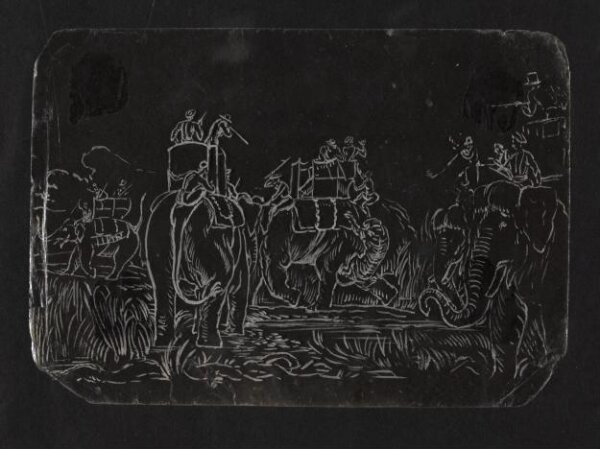 Unknown, One of twenty-seven paintings, mainly depicting hunting scenes.