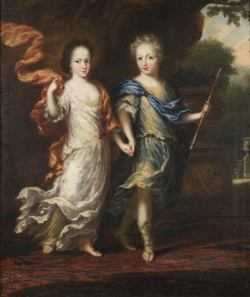 David Klöcker Ehrenstrahl, Karl XII, 1682-1718, konung av Sverige, pfalzgreve av Zweibrücken och Hedvig Sofia, 1681-1708, prinsessa av Sverige, hertiginna av Holstein-Gottorp
