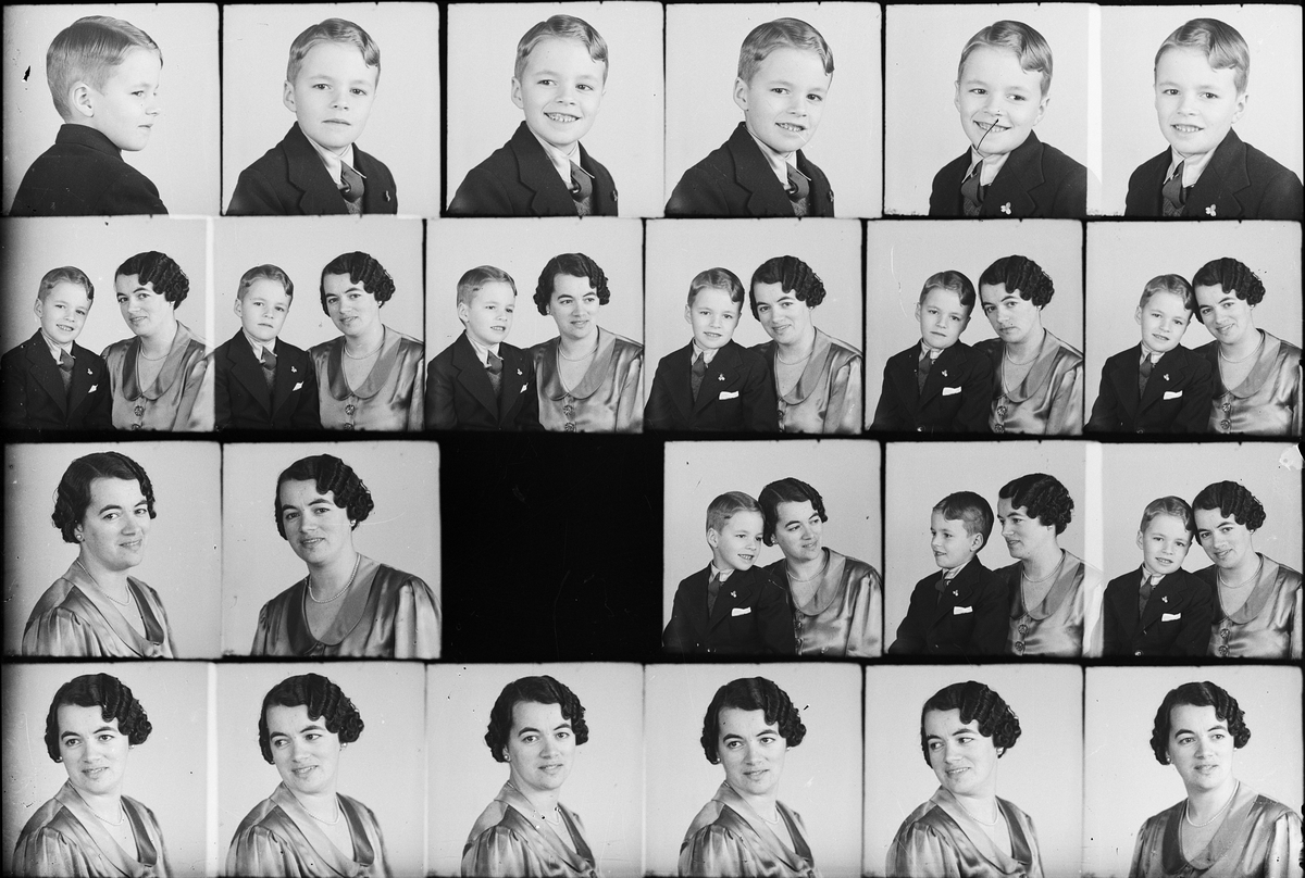 Skötsner-Edhlund, Ateljéporträtt - pojke och kvinna, Östhammar, Uppland