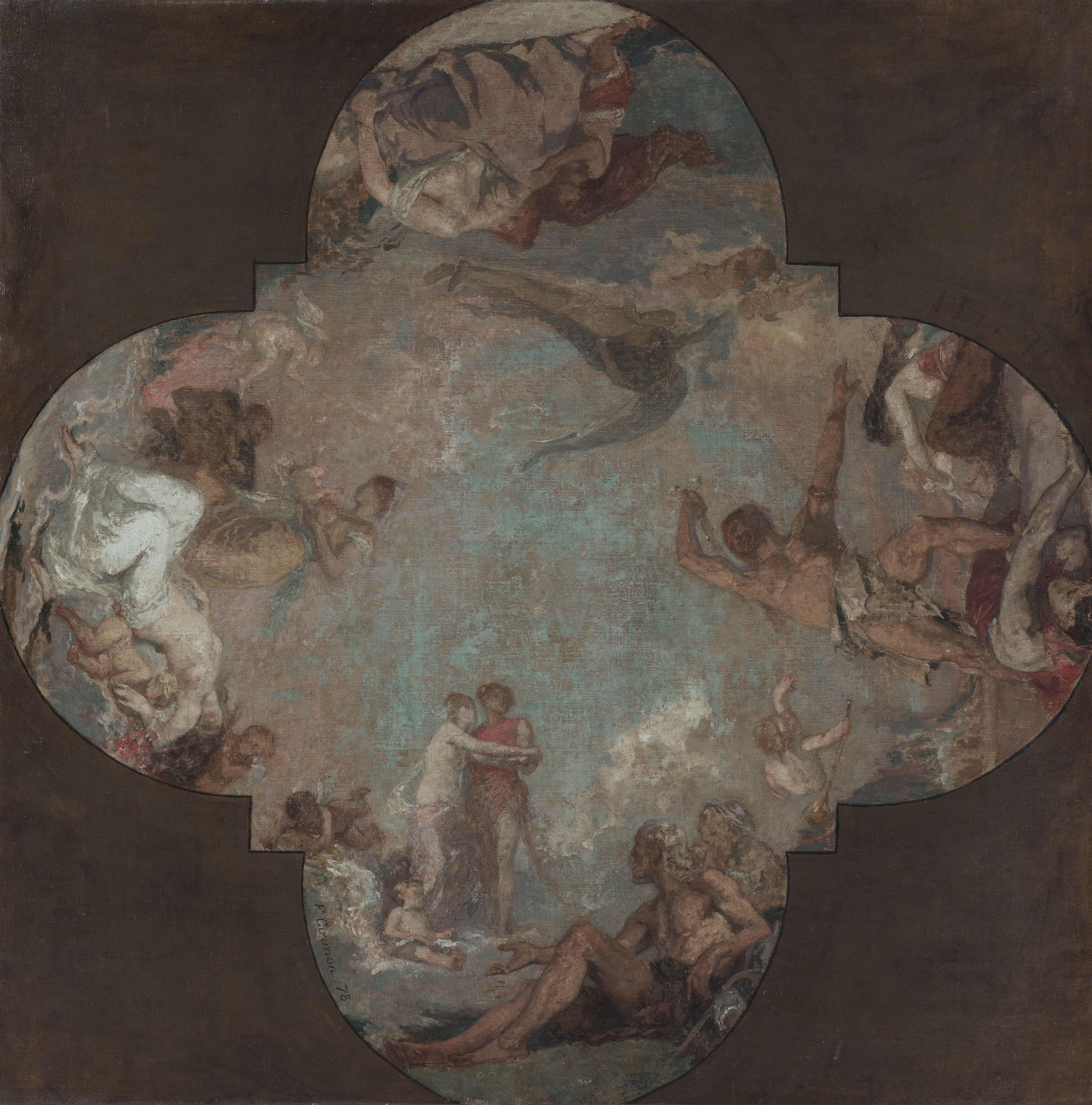 Fernand Cormon, Esquisse pour le plafond de la salle des mariages de la mairie du 4ème : Le Mariage