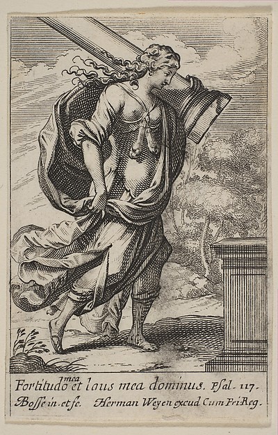 Abraham Bosse, Fortitude, from "The Virtues" (Les Vertus)