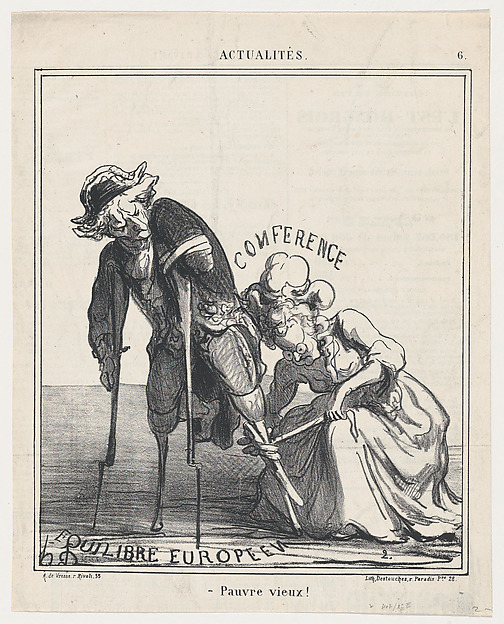 Honoré Daumier, Poor old chap!, from 'News of the day,' published in "Le Charivari"
