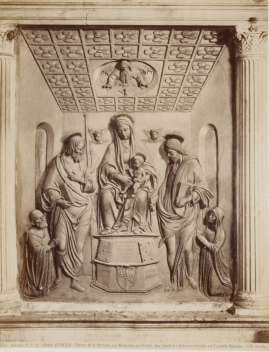 Fratelli Alinari, Maria mit dem Kind, zwei Heiligen und den Stiftern Iacopo und Eugenia Suriano, Santo Stefano, Venedig