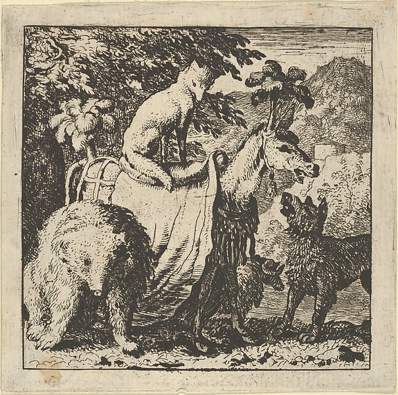 Allart van Everdingen, Renard Mounted on an Ass from Hendrick van Alcmar's Renard The Fox