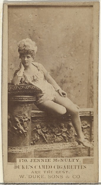W. Duke, Sons & Co., Card Number 170, Jennie McNulty, from the Actors and Actresses series (N145-5) issued by Duke Sons & Co. to promote Cameo Cigarettes