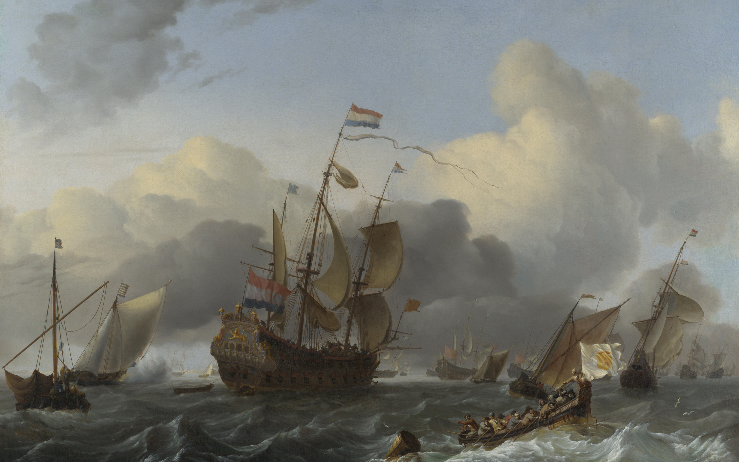 Ludolf Bakhuizen, The Eendracht and a Fleet of Dutch Men-of-war