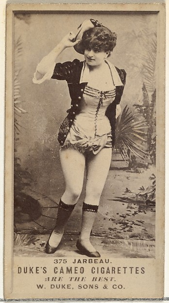 W. Duke, Sons & Co., Card Number 375, Miss Jarbeau, from the Actors and Actresses series (N145-5) issued by Duke Sons & Co. to promote Cameo Cigarettes